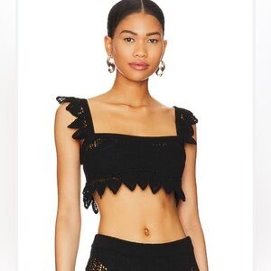 MAJORELLE Karenza Pointelle Crop Top